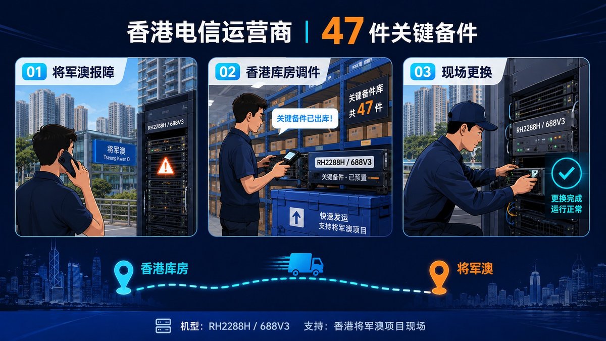 香港关键备件调拨示意