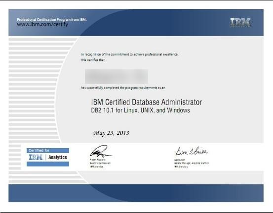 IBM DB2 数据库管理员认证
