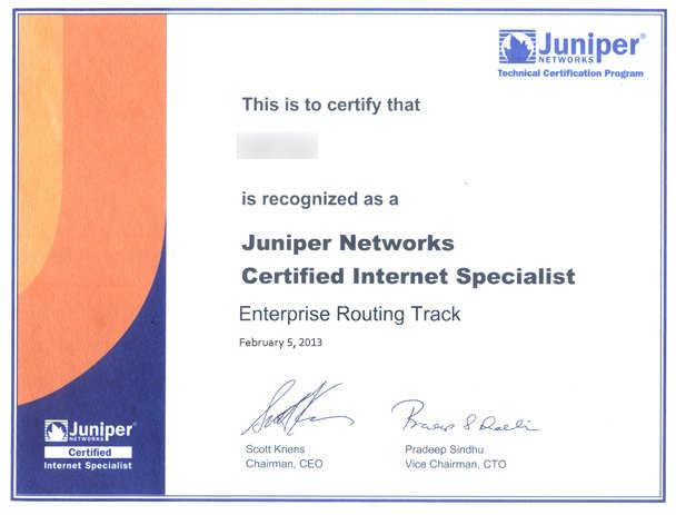 Juniper 企业路由方向认证网络专家